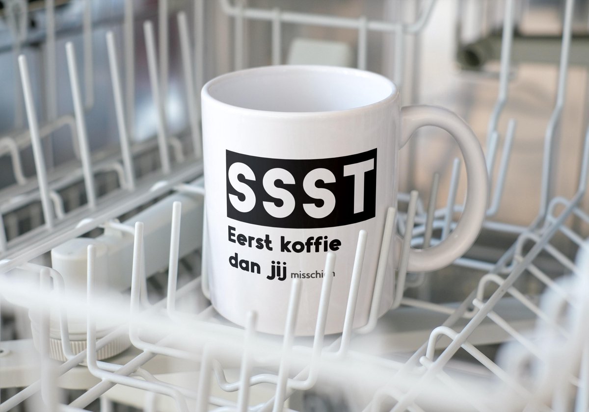 Mok Ssst eerst koffie van bestel je online bij