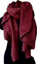Lange Warme Sjaal - Omslagdoek - Extra Dikke Kwaliteit - Rood - 195 x 55cm (8629)