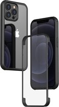Valenta - Bumper Hoesje - Full Cover - Tempered Glass - Zwart - iPhone 13 Pro Max