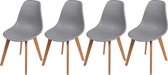 Urban Living - IVY stoel Grijs - Set per 4 - Binnen / Buiten