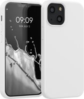kwmobile telefoonhoesje voor Apple iPhone 13 mini - Hoesje met siliconen coating - Smartphone case in wit