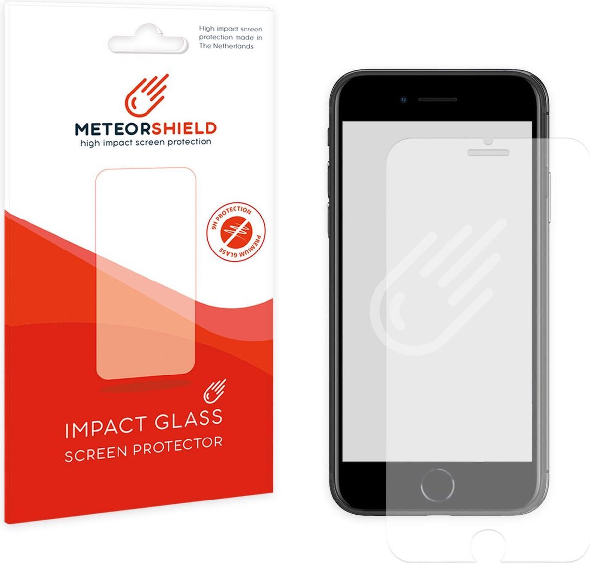 Meteorshield iPhone SE 2020 screenprotector - Ultra clear impact glass