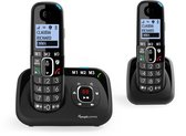 Amplicomms BT1582 draadloze duo huistelefoon voor de vaste lijn - Ongewenste bellers blokkeren  - 3 directe geheugen toetsen - handenvrij bellen