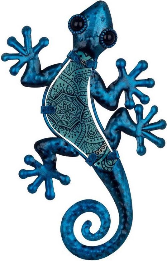 Salamandre | métal et verre | Paisley | bleu | S | 11x21