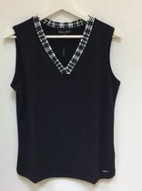 Sophia Perla-Top-Zwart/Wit-Print-Holly-maat 42
