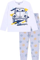 Witte en grijze pyjama voor jongens met lange mouwen Volkswagen 7 jaar 122 cm
