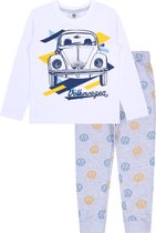 Witte en grijze pyjama voor jongens met lange mouwen Volkswagen  9 jaar 134 cm