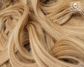 CAIRSTYLING CS617 Clip In Extensions | Synthetic Vegan Hair | Rossig Blond Wavy Clip-Ins | 100 Gram | 56 CM (22 inch) | 16 Clips 7 Delig | Haarverlenging| Inclusief Velvet Bag