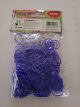 2 zakjes Loom twister loombandjes neon blauw.