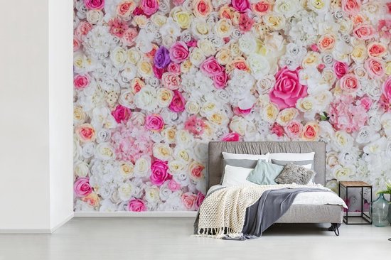 Papier Peint - Papier Papier peint photo Roses - Bloem - Couleurs - Largeur 600 cm x Hauteur 400 cm
