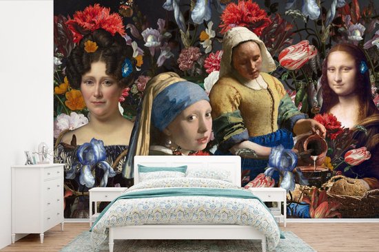 Papier peint - Collage de Papier peint photo - Peinture - Maîtres anciens - Fleurs - Largeur 360 cm x Hauteur 240 cm
