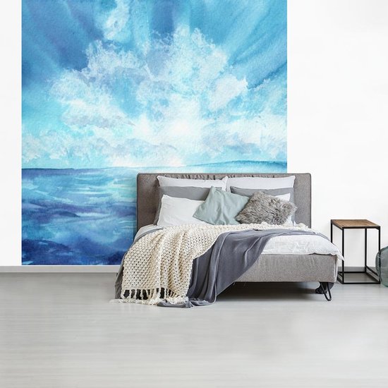 Papier Peint - Papier peint photo Mer - Ciel - Soleil - Largeur 300 cm x Hauteur 300 cm