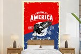 Behang - Fotobehang Vintage - Vogel - Amerika - Breedte 195 cm x hoogte 300 cm