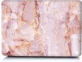 Macbook Case Cover Hoes voor Macbook Air 13 inch t/m 2017 A1466 - A1369 - Marmer Pink