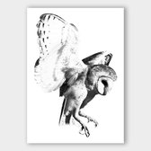 Poster Light Owl - Plexiglas - Meerdere Afmetingen & Prijzen | Wanddecoratie - Interieur - Art - Wonen - Schilderij - Kunst