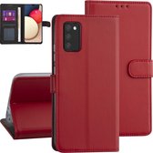 Rood hoesje voor de Samsung Galaxy A02s - Booktype - Pasjeshouder - Magneetsluiting