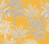 AS Creation MICHALSKY - Palmbomen behang - Palmen - geel grijs wit - 1005 x 53 cm
