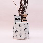 Luiertaart Panda met Sokjes en Houten Stapelaar