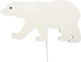 Applique chambre d'enfants Ours polaire - Lampe en bois Wit pour sur le mur