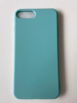 Siliconen back cover case - Geschikt voor iPhone 7/8 Plus  TPU hoesje - Turquoise