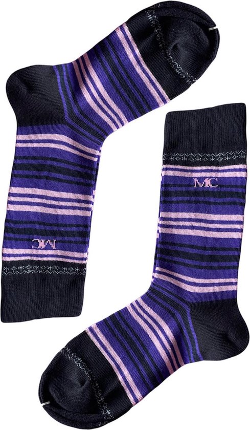 Paarse - zwarte - rose sokken | Heren - dames sokken | 5 paar | Maat 43 - 46 | Hoge kwaliteit | Snelle levering