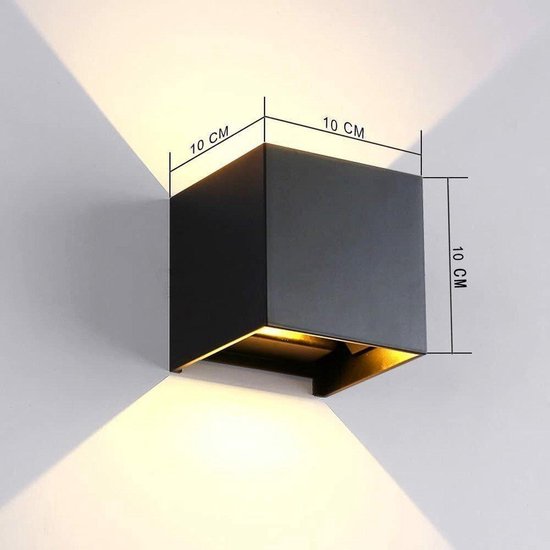 Wandlamp Set van 2 - 12W - Geschikt voor Binnen/Buiten - Industrieel Modern - CPKG