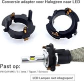 1 Set van 2 Stuks H7 LED koplamp lamphouder Adapter voor VW Volkswagen Golf 5 MK5 GTI Jetta - Scirocco - Tiguan - vasthouders - Lamp - Houder - Conversie halogeen naar LEDKit
