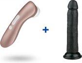 Satisfyer Pro 2 - Clitorisstimulator + Stevige Dildo met Zuignap - 20.5cm