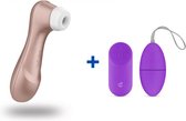 Satisfyer Pro 2 Next Generation - Luchtdruk Vibrator + Vibrerend Ei met Afstandsbediening - Paars