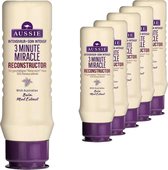 Aussie 3 Minute Miracle Reconstructor Haarherstellende Behandeling Voor Haar Dat Te Veel Heeft Meegemaakt - Voordeelverpakking 6 x 250 ml - Haarmasker