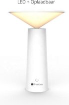 ✿Brenlux® Tafellamp - LED oplaadbare lamp - Draaibare nachtlamp - Sfeerlamp - Meerdere kleuren lamp - Moderne lamp - Tafellamp zonder batterijen en stroom - Disign lamp - USB lamp
