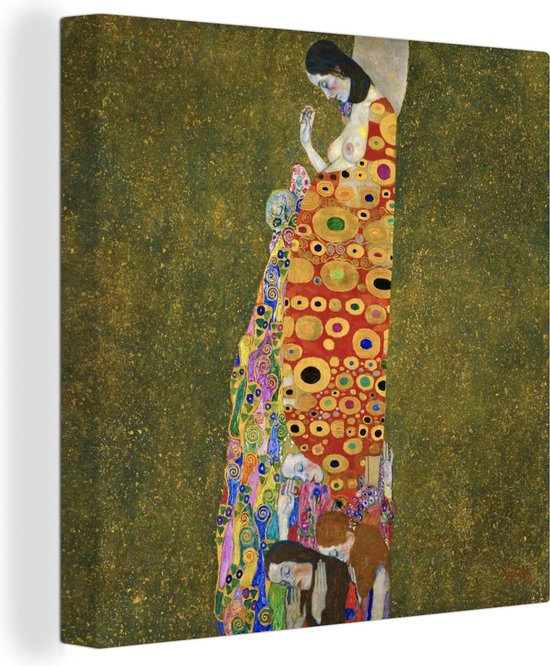Canvas Schilderij Hope II - Gustav Klimt - Wanddecoratie