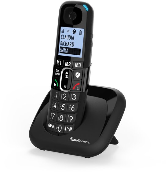 Téléphone DECT sans fil avec haut parleur - Fonction mains libres:  haut-parleur sur le combiné - Fonction de blocage d'appel - Ecra…