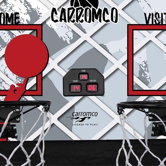 Thumbnail van een extra afbeelding van het spel Basketbal Arcade Trainer met elektronische teller, stopwatch en geluid (incl. 4 basketballen maat 3)