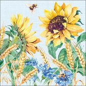 Ambiente servetten - 33x33cm - 20 stuks - sunflower - zonnebloem