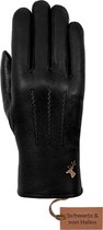 Schwartz & von Halen Leren Handschoenen voor Heren Hunter - geitenleren handschoenen met lamswollen voering & touchscreen Premium Handschoenen Designed in Amsterdam - Zwart maat 8,