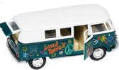 Metalen Volkswagen Microbus: Groen Met Opdruk