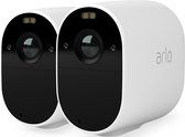 Arlo Essential Spotlight Camera Wit 2-STUKS - Beveiligingscamera - IP Camera - Binnen & Buiten - Bewegingssensor - Smart Home - Inbraakbeveiliging - Night Vision - Excl. Smart Hub - Incl. 90 dagen proefperiode Arlo Service Plan
