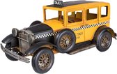Miniatuur model Oldtimer Taxi - Geel - 32x15x15cm