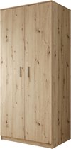 Meubella - Kledingkast Brooks - Eiken - 90 cm