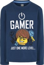 Lego wear Legowear Jongens Tshirt Lego Just One More Level Dark Dust Blue - 122