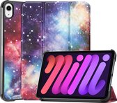 iPad Mini 6 Hoes Luxe Book Case Cover Hoesje (8,3 inch) - Galaxy
