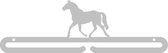 Luxe Paard Medaillehanger RVS (35cm breed) - Nederlands product - incl. cadeauverpakking - sportcadeau - topkado - medalhanger - medailles - rozetten - paardrijcaps - paardrijbroek