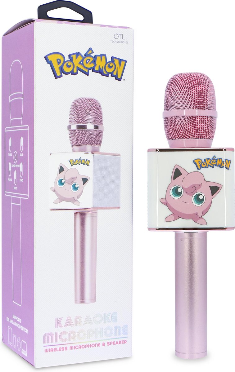 Pokémon - draadloze karaoke microfoon voor kids - met speaker - stemopname
