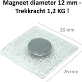 Aimants à coudre étanches - 10 pièces Ø 12 mm - aimants pour rideaux à coudre dans le tissu - force 1,2 KG