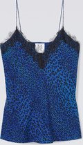 zoe karssen - dames -  sanne leopard singlet -  blauwe luipaard - m