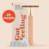 Gutfeeling© - Zero Waste Safety Razor +10 scheermesjes - Rose gold Scheermes Voor Vrouwen - Venus - Oksels - Benen