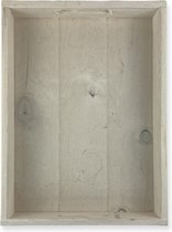 Dienblad dennenhout van WDMT™ | 28 x 38 x 6,6 cm | Decoratief dienblad voor zowel binnen als buiten | Wit
