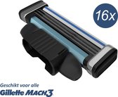 Scheermesjes voor Gillette Mach 3 - 16 stuks - Turbo - Sensitive - Scheren en Trimmen - Navulmesjes - Voordeelpak - Geschikt voor alle Gillette Mach 3 - Universeel