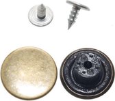 10 Jeansknopen - Glad - 17mm - Bronskleurig - Brons - spijkerbroek - spijkerjas - inslagknopen